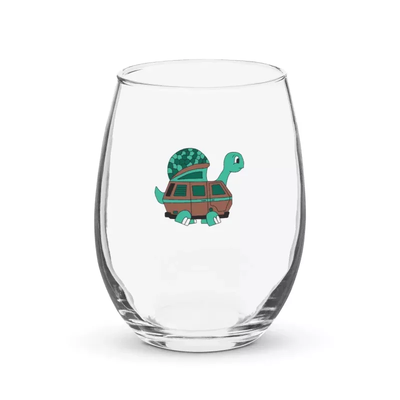 Tom Turtle Stemless Wine Glass