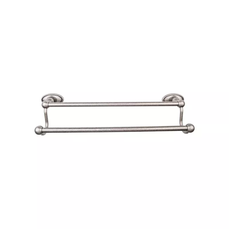 Top Knobs Edwardian Double Bath Towel Bar - Oval Backplate