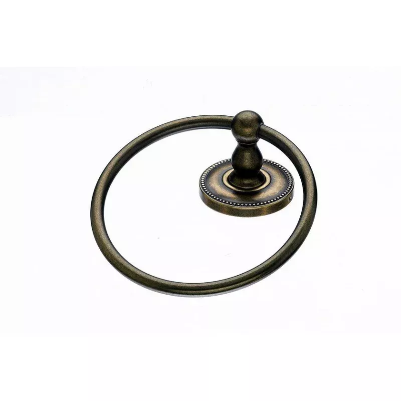 Topknobs ED5GBZA Towel Ring with Beaded Detail in German Bronze