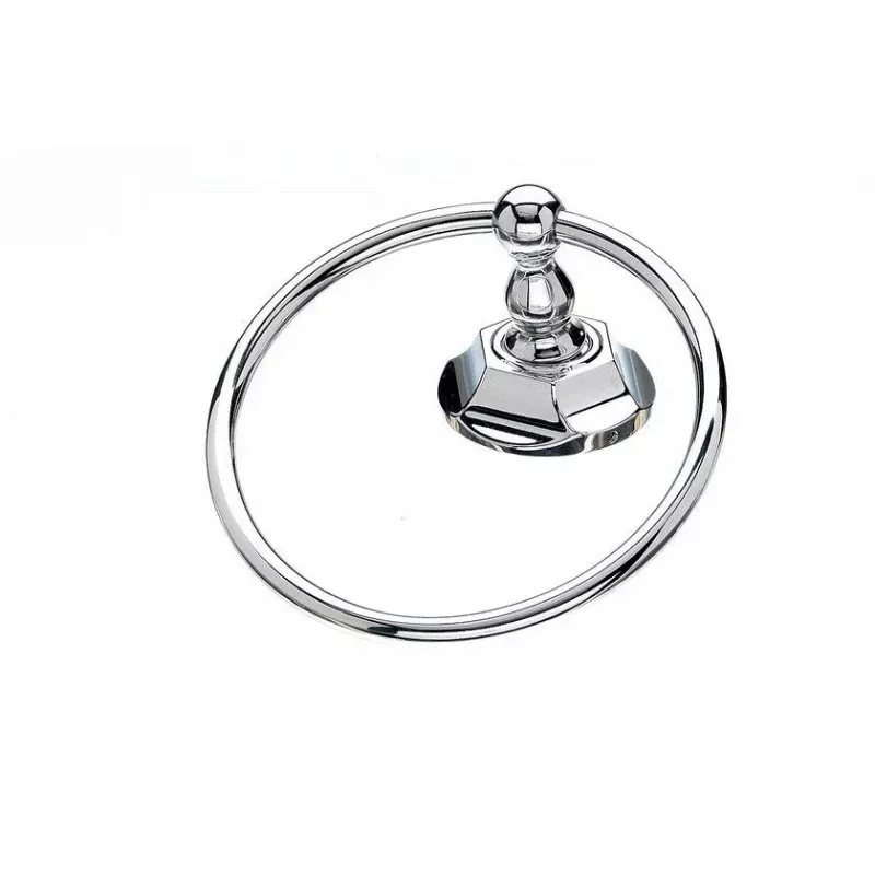 Topknobs ED5PCB Towel Ring with Hex Detail in Polished Chrome