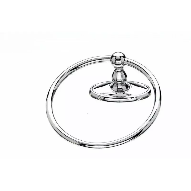 Topknobs ED5PCC Towel Ring with Oval Backplate in Polished Chrome