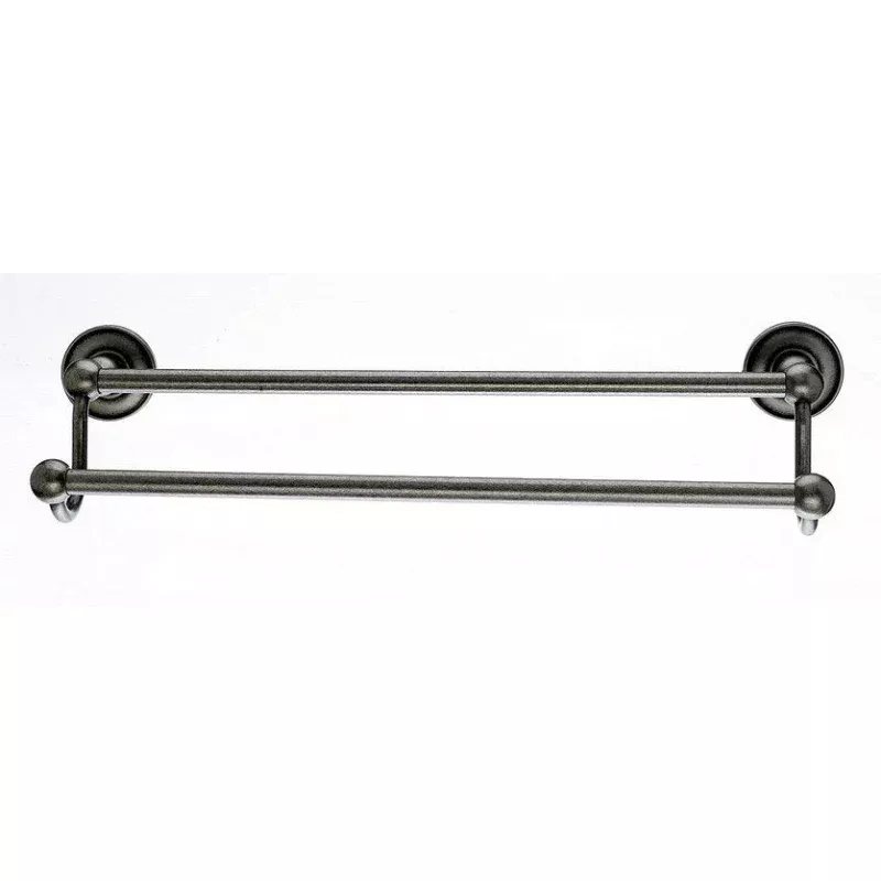 Topknobs ED7APD 18" Smooth Double Towel Bar in Antique Pewter