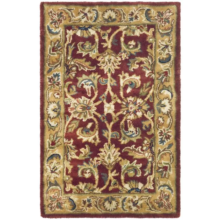 Traditional Rug - Classic Wool Pile -Rust/Camel