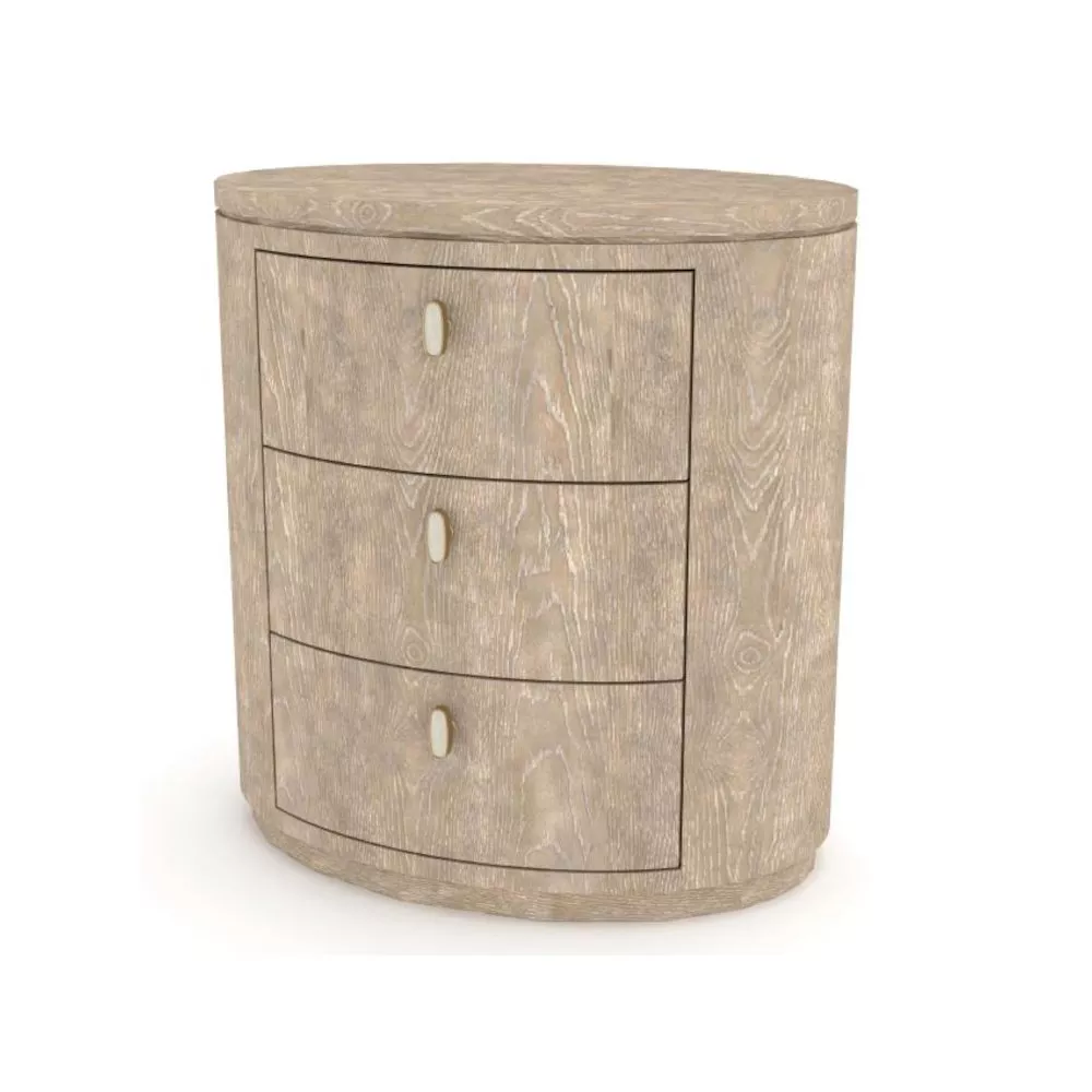 Transitional Elements Oval Nightstand - Toffee