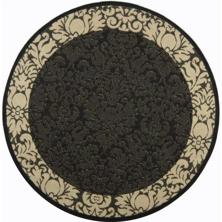 Transitional Rug - Courtyard Polypropylene -Black/Sand