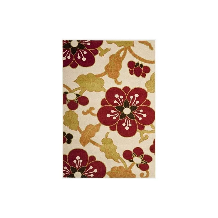 Transitional Rug - Newbury Polypropylene -Ivory/Red