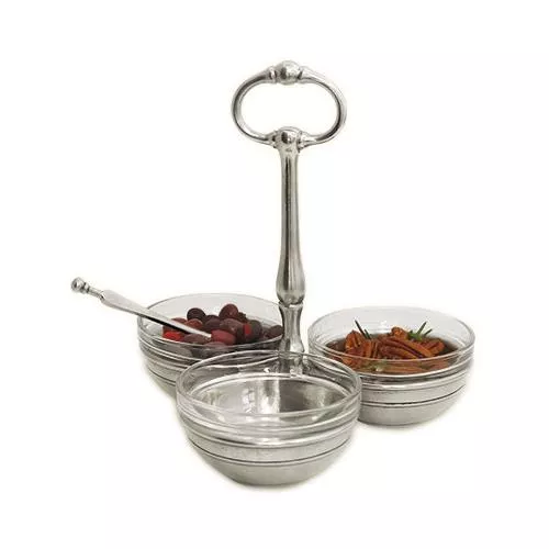 Trio Condiment Server by Match Pewter