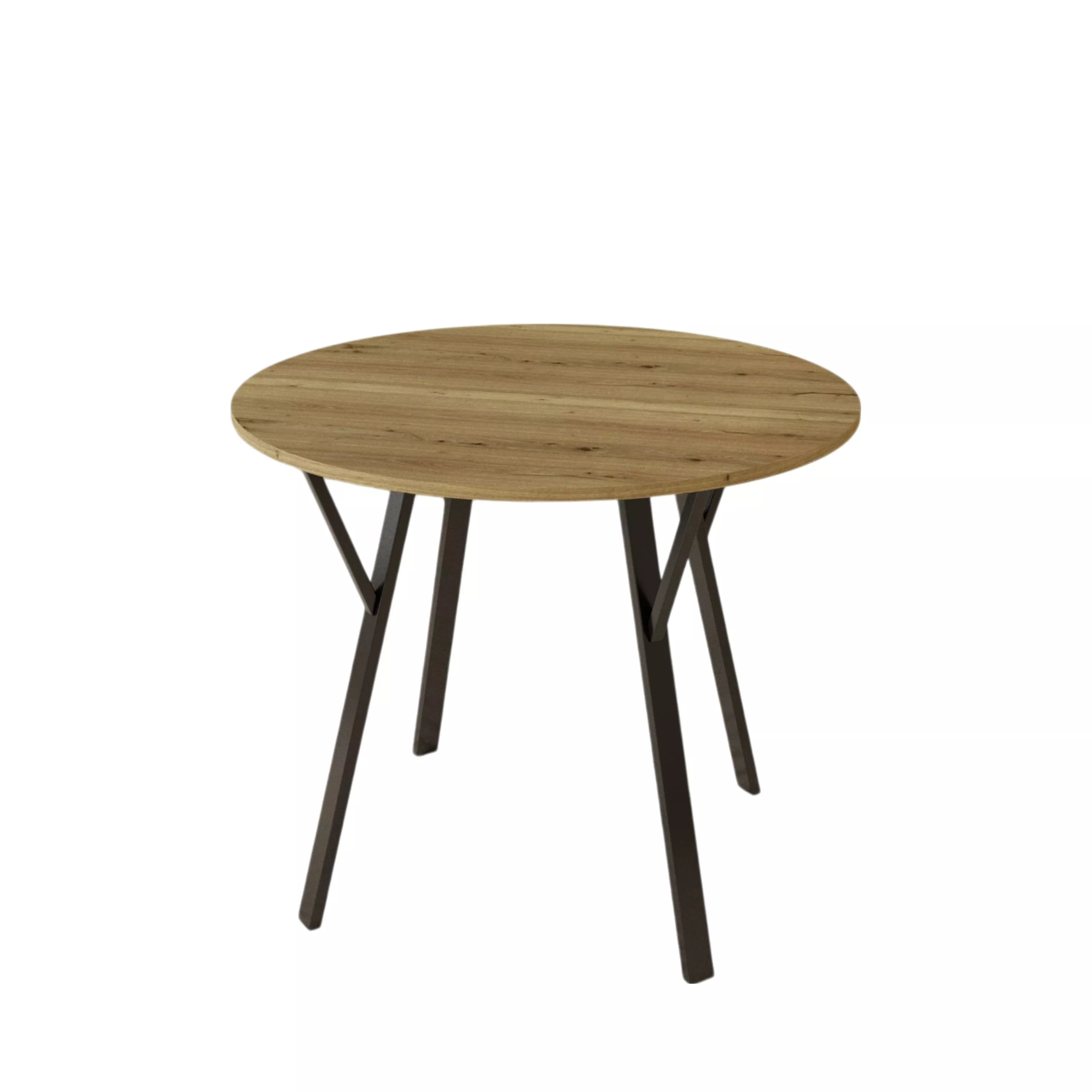 Tufwon 35.43" Round Industrial Dining Table