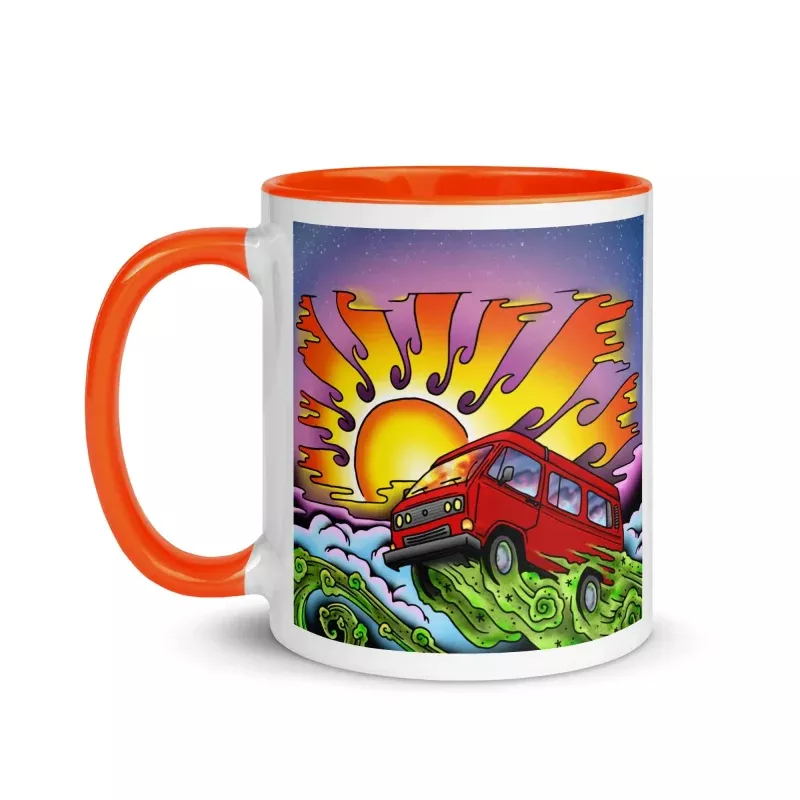 Van & Sun Mug with Color Inside