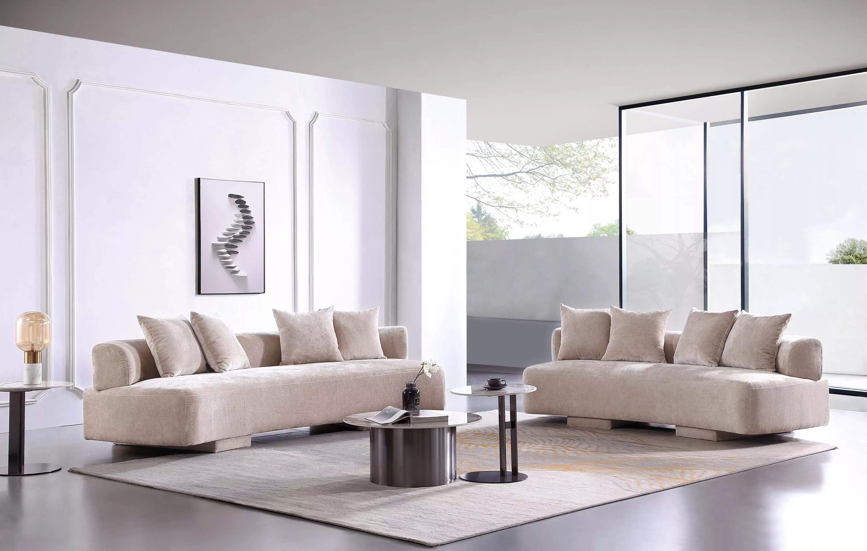 Verandah Beige Large Sofa and XL Sofa Set