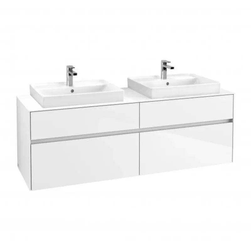 Villeroy & Boch Collaro vanity unit for 2 washbasins with 4 pull-out compartments