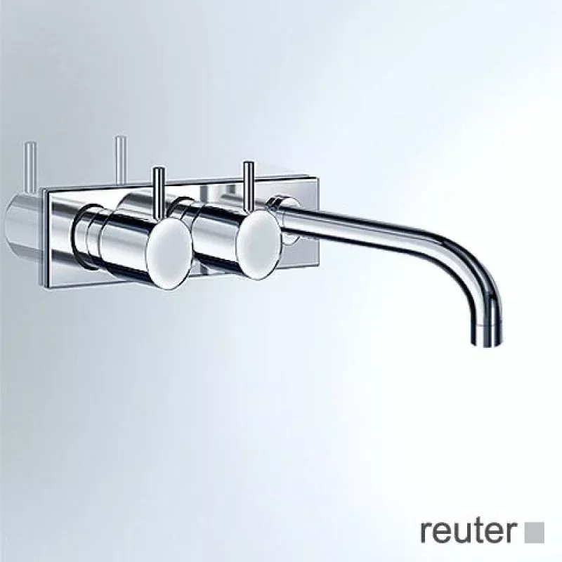 Vola 613K Wall-Mounted, Two Handle Basin Mixer