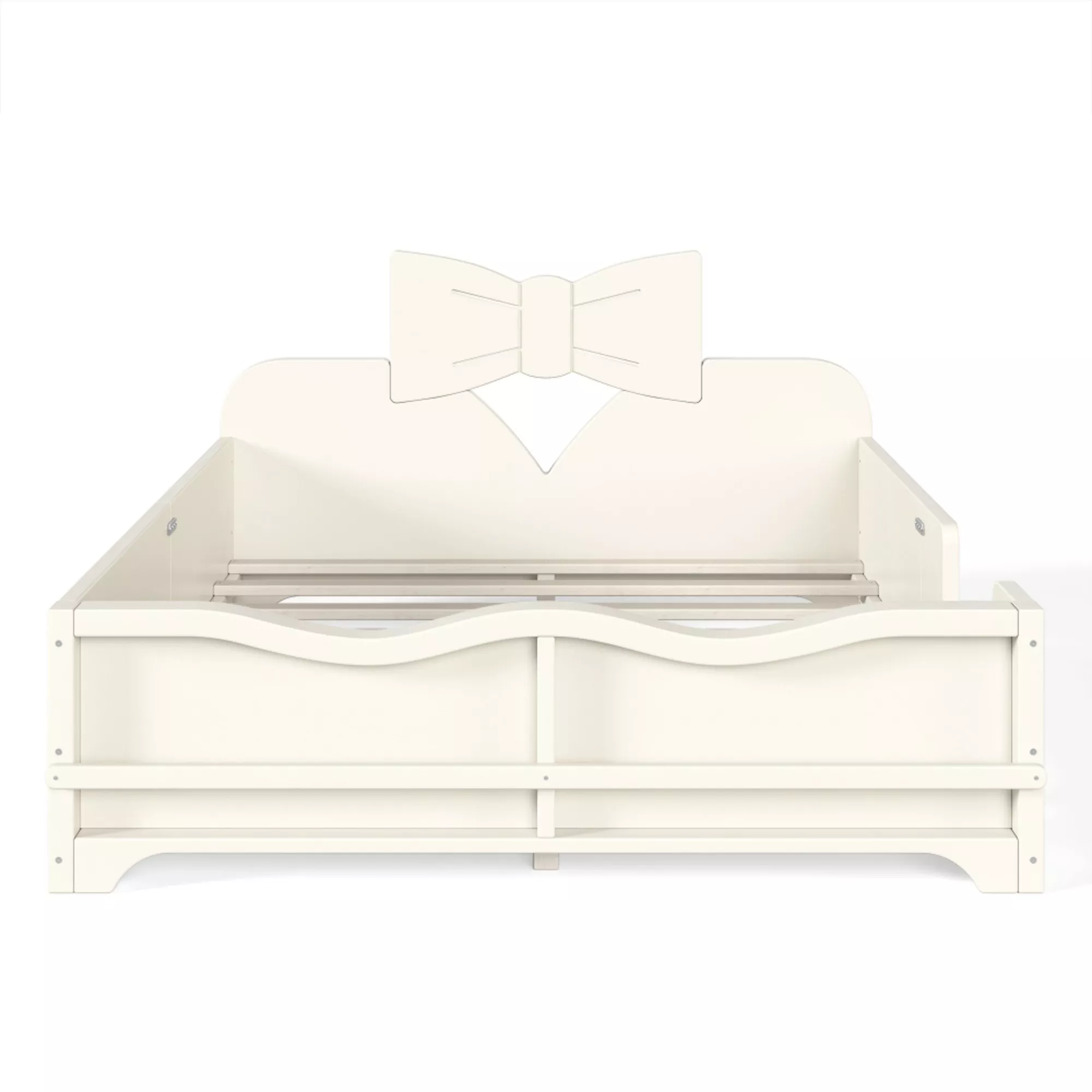 Vufnet Bowknot‑Decorated Headboard Kids Platform Bed