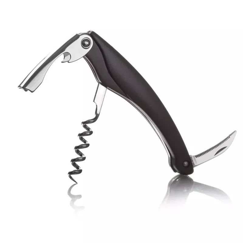 Waiter's Foil Cutter and Bottle Opener-Black Corkscrew