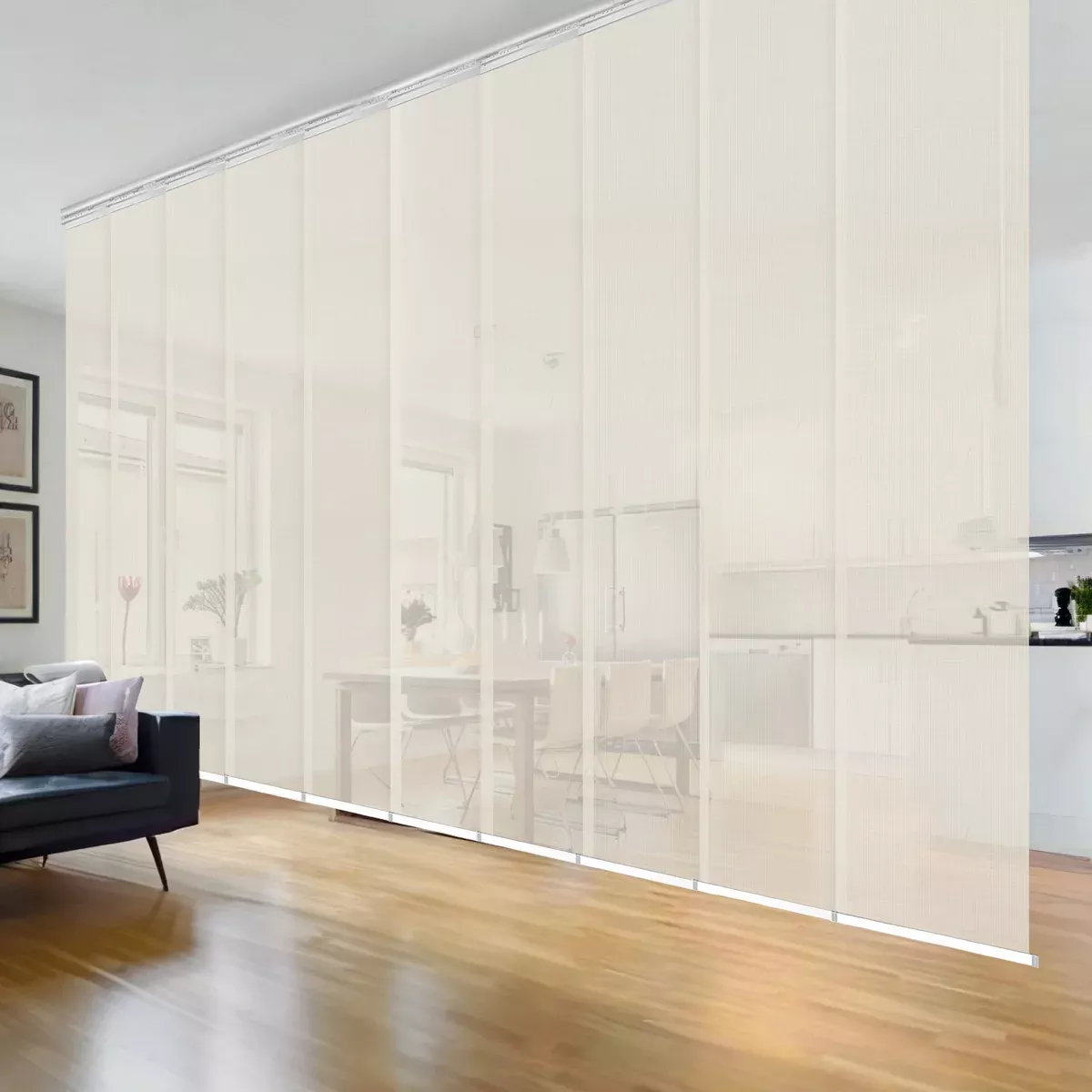 Web 10-Panel Panel Track 120"-218"W, Panel width 23.5" - 40% LIGHT-FILTERING
