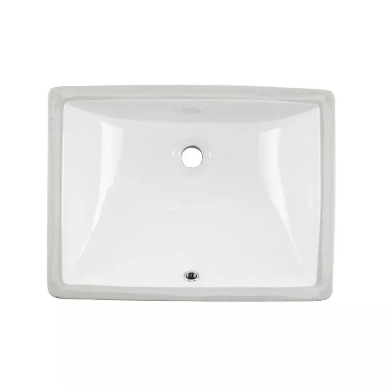 Wells Sinkware 20-Inch Rectangular Undermount Single Bowl Bathroom Sink