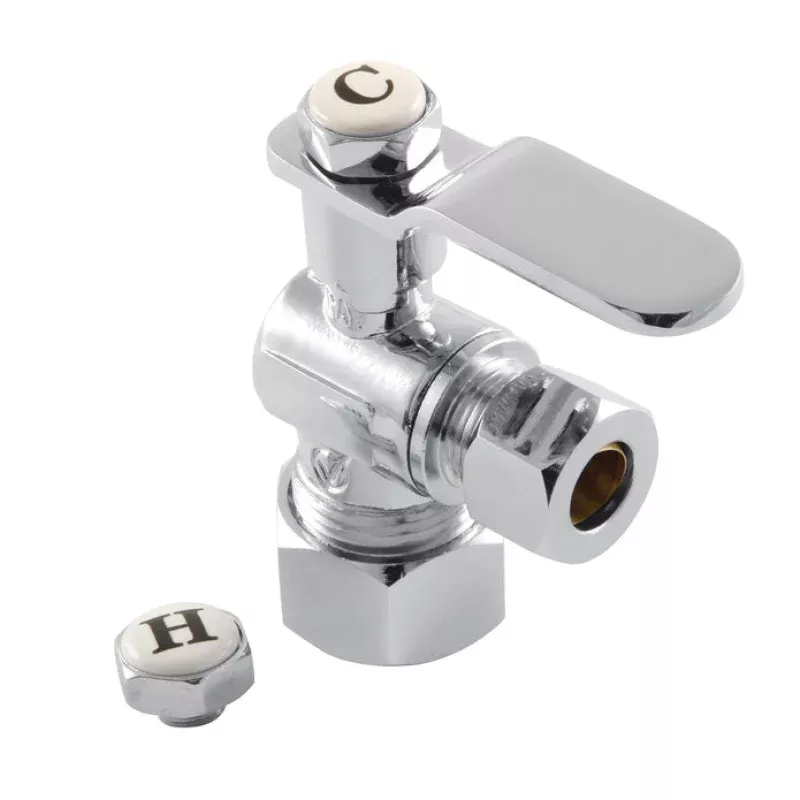 Whitaker Angle Stop Valve- 5/8" x 3/8" O.D. Comp