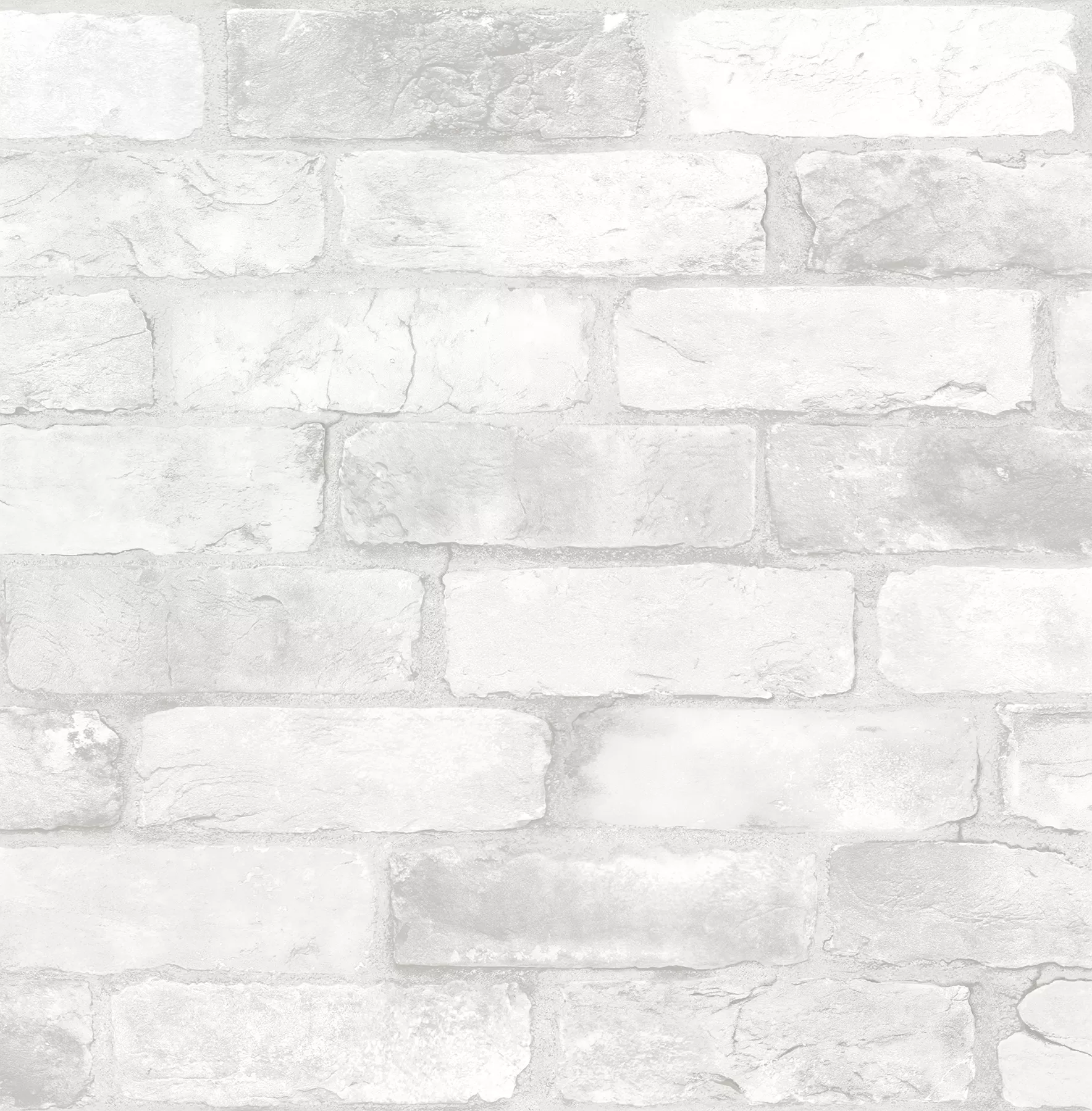 White Reclaimed Bricks Wallpaper (Set of 2)