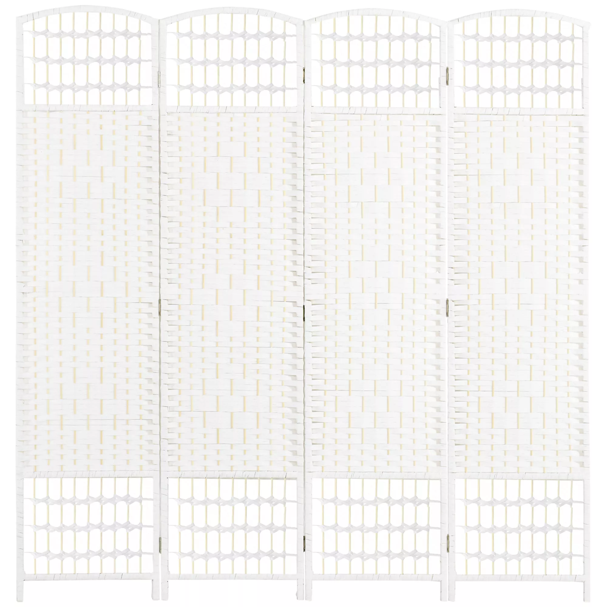 White Space Divider: 4-Panel Folding Room Partition for Home/Office