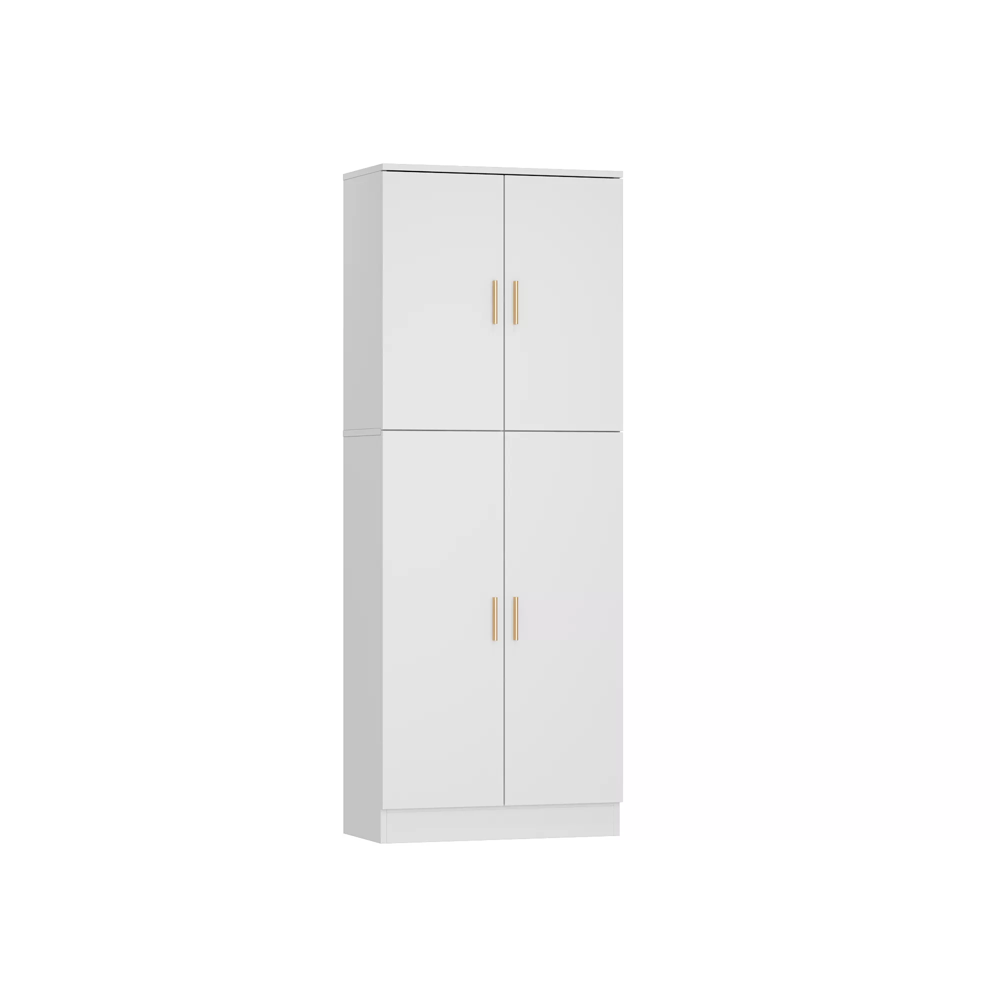 White Wooden Accent Bookcase, Sideboard, Storage Cabinet