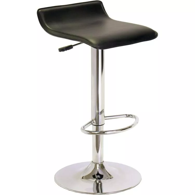 Winsome Spectrum Adjustable Swivel Stool, Black and Chrome