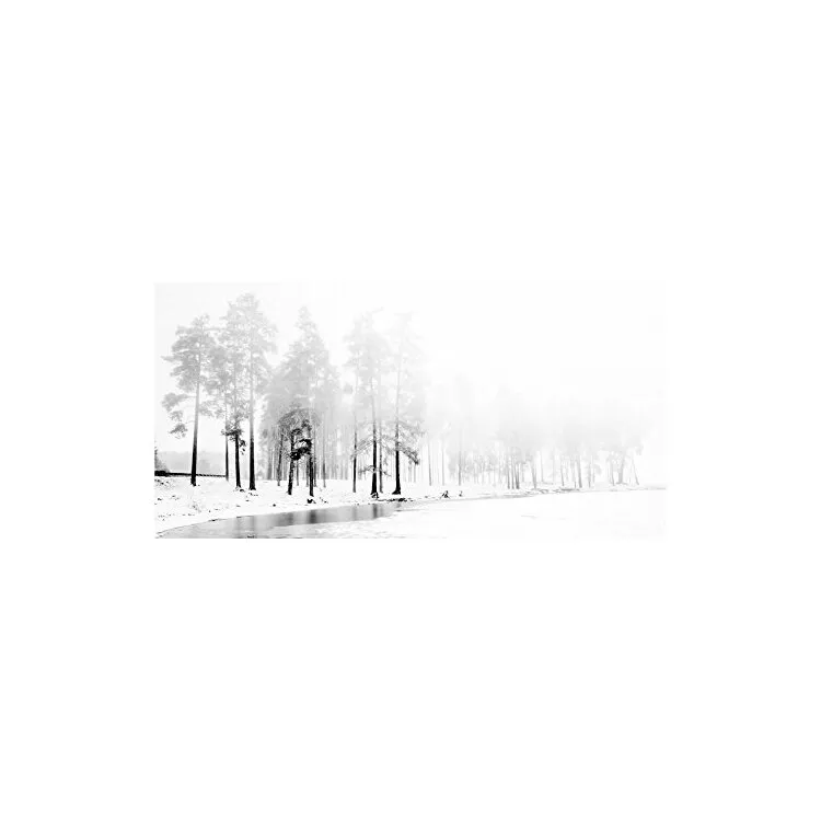 Winter River Painting Print on Wrapped Canvas
