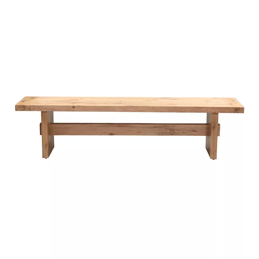 World Interiors Alpine 74 Bench in Distressed Oak