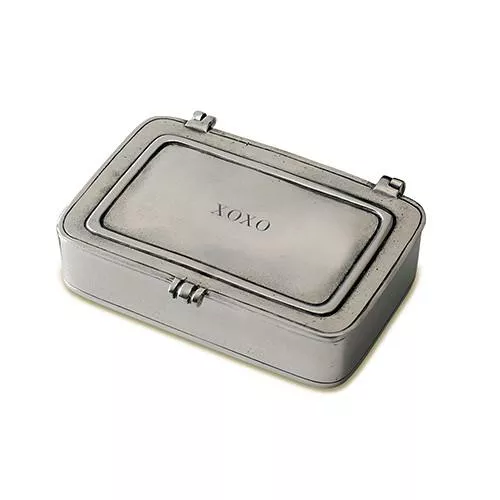 "XOXO" Love Hinged Pewter Box by Match Pewter