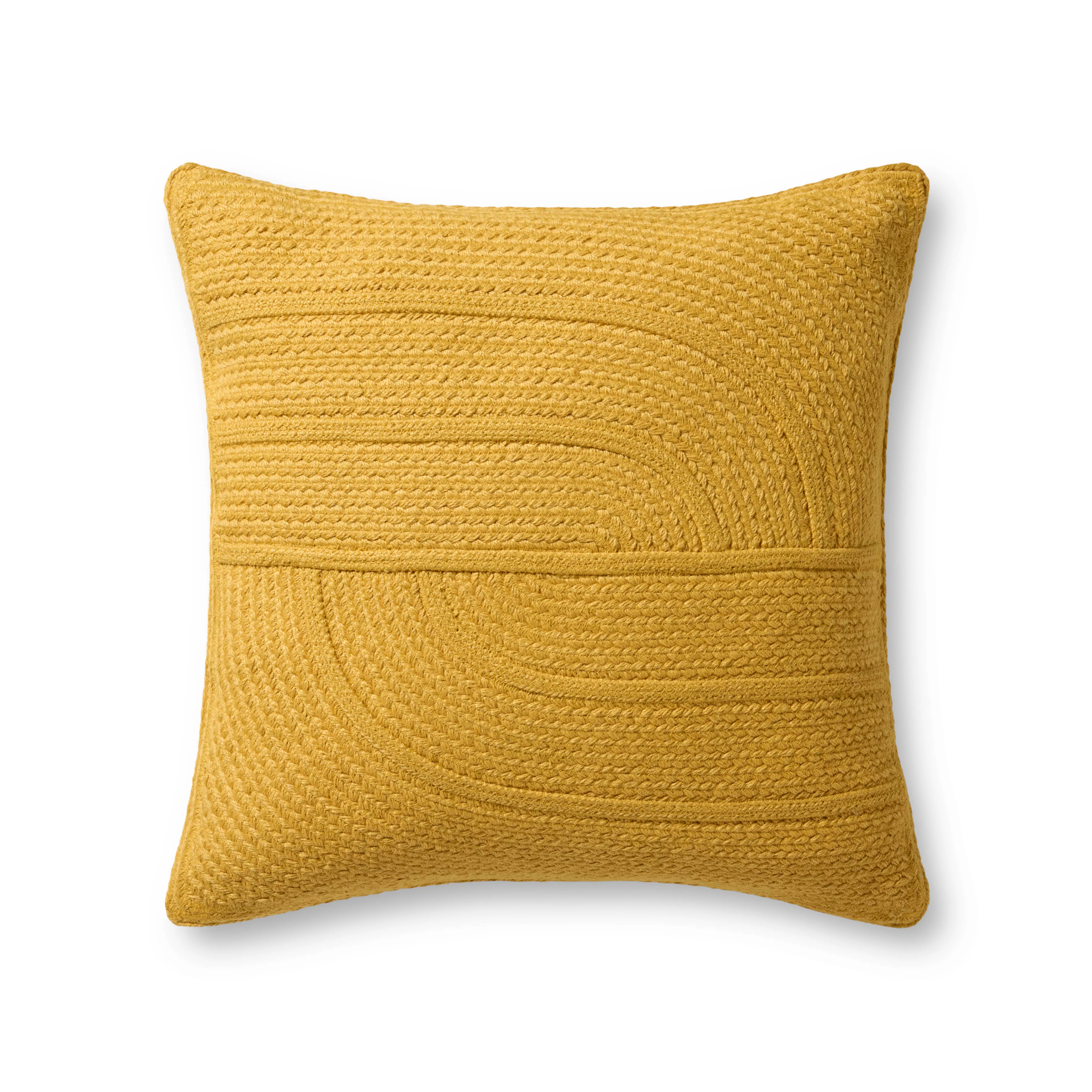 Yellow 20''x20'' Cover w/Down Pillow