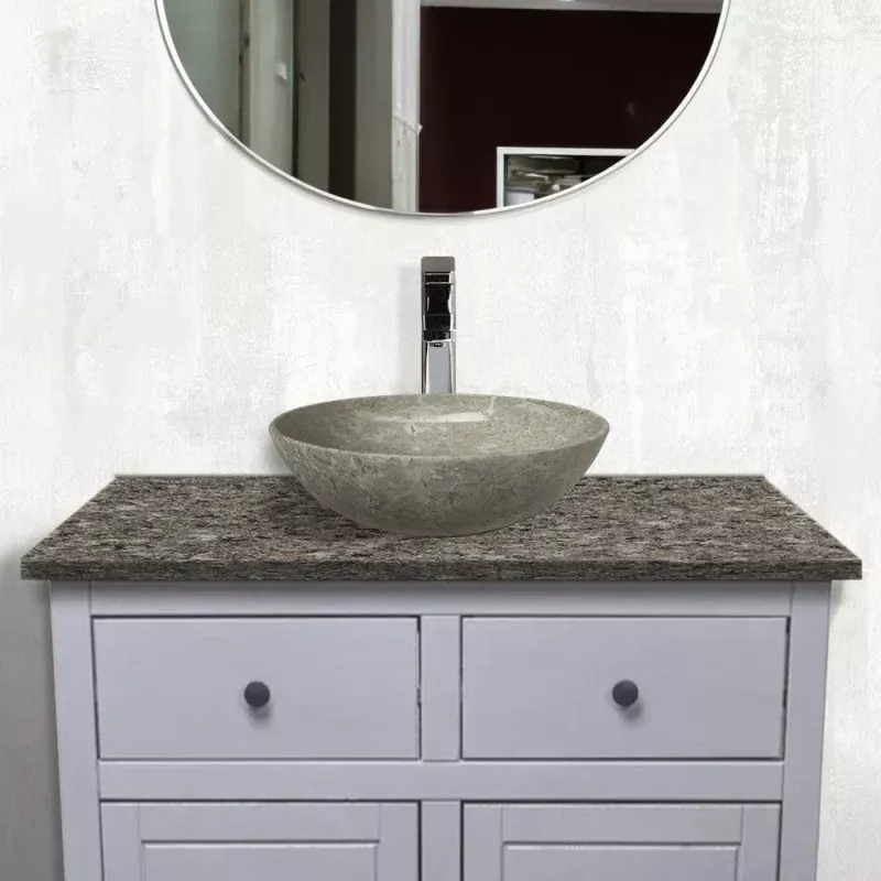 Zansa Marble Vessel Sink - Cream