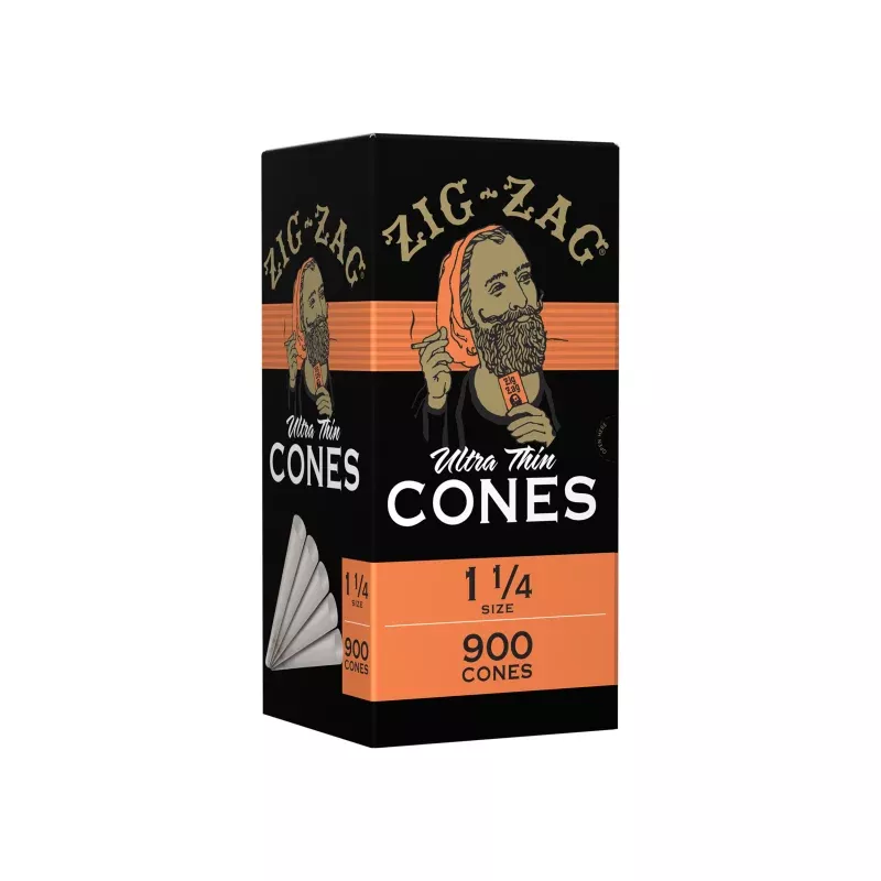 Zig-Zag 1 1/4 Bulk Cones - (900 Cones Per Bulk Cones Box)