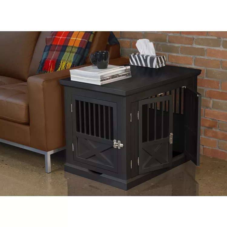 Zoovilla Triple Door Dog Crate - Black Medium